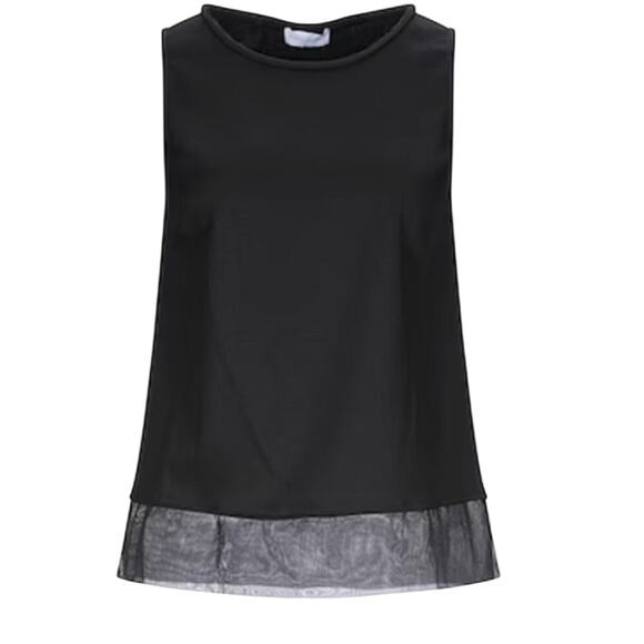 Elegant Black Sleeveless Blouse - Picture 1 of 7
